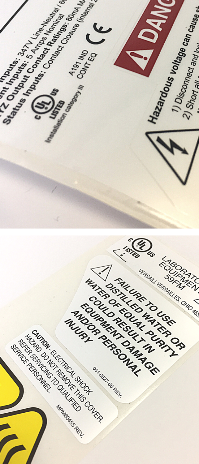 UL Approved Labels Performance Labels For Harsh Environments TLP